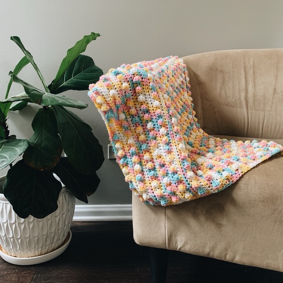 Handmade Other - Crochet boho baby blanket